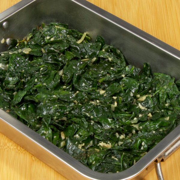 poached spinach